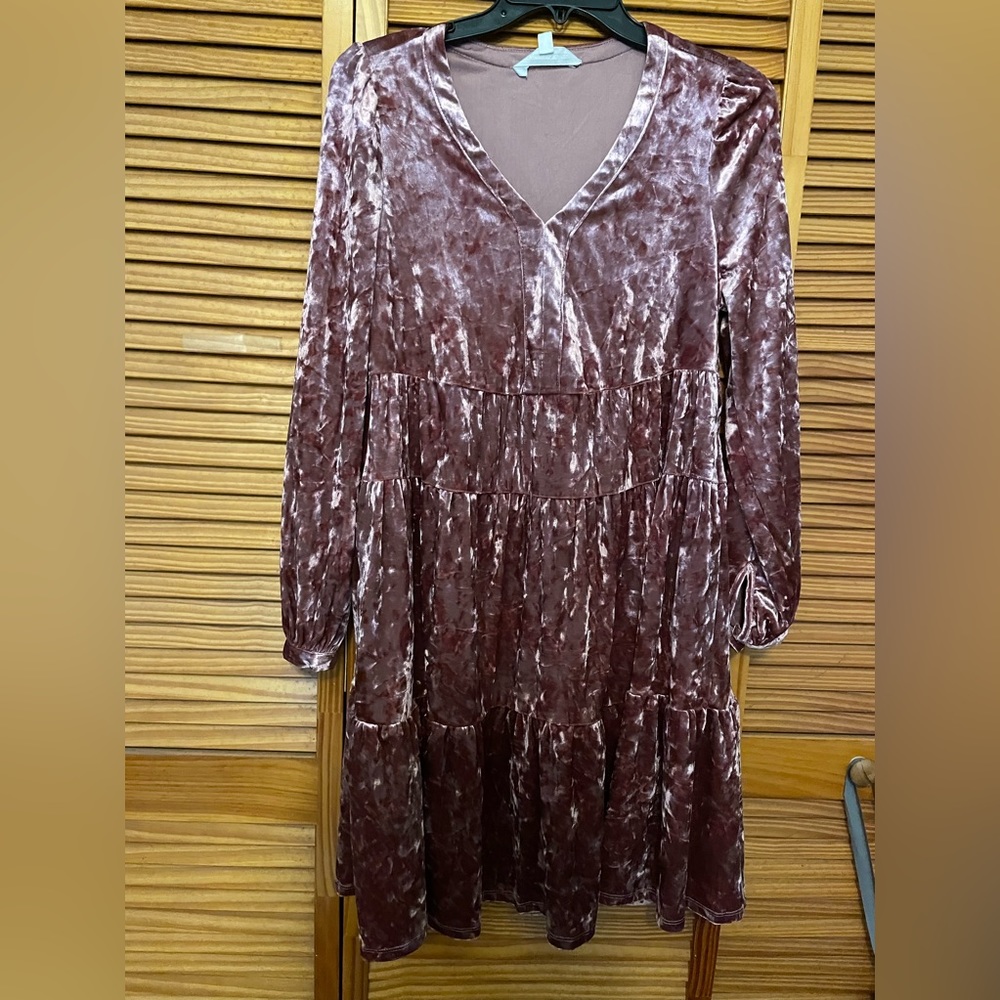 Crushed Velvet midi dress